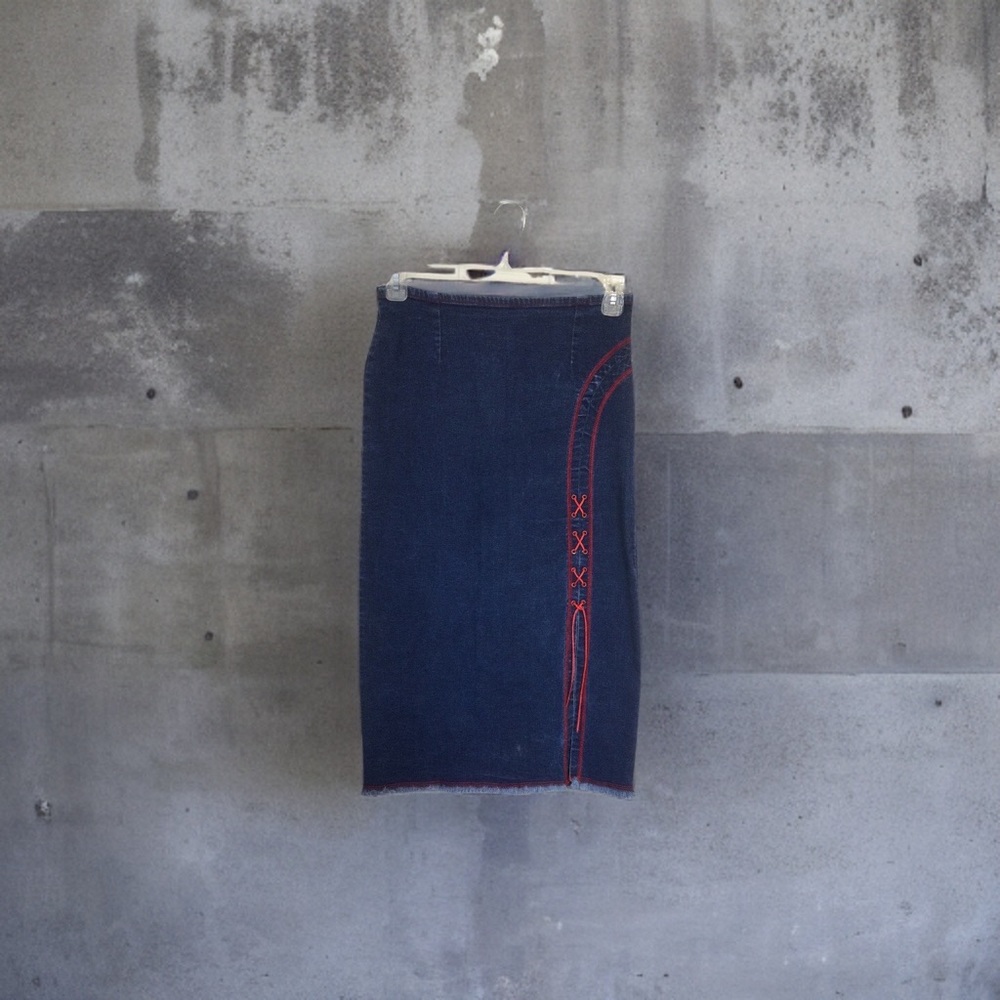 Trendy Vintage Denim Skirt
